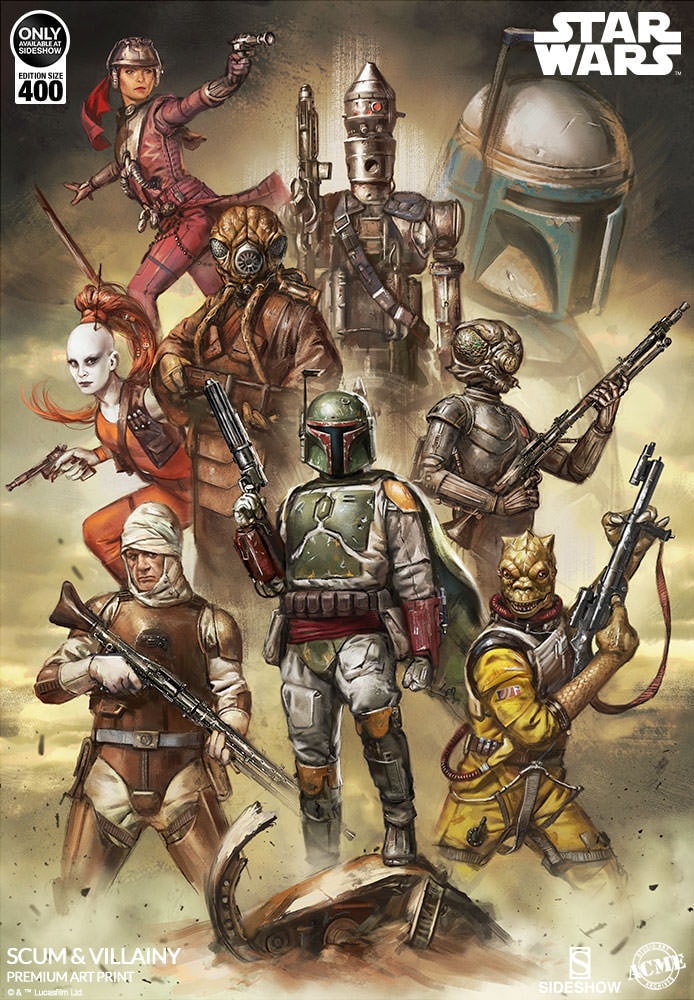 Star Wars Scum and Villainy Art Print  Exclusive Edition - Prototype Shown View 3