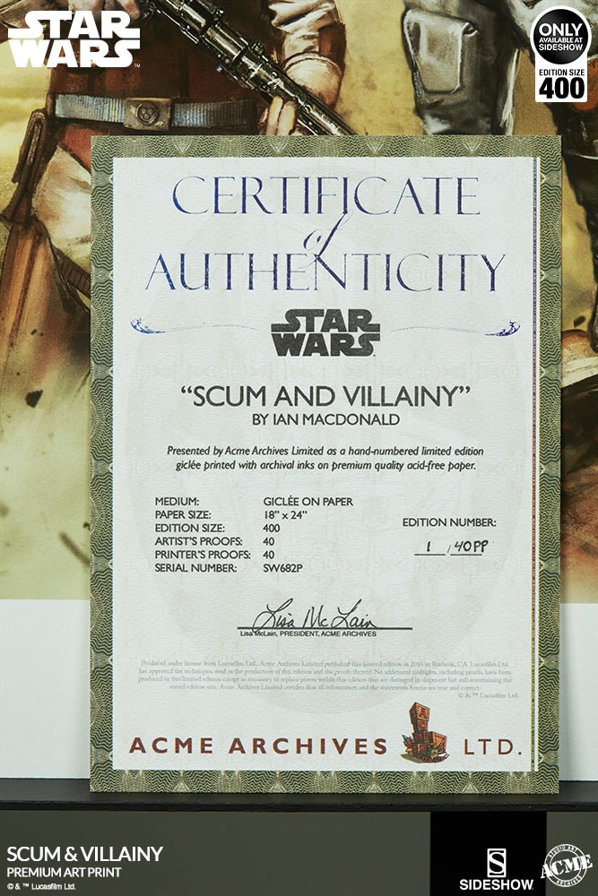 Star Wars Scum and Villainy Art Print  Exclusive Edition - Prototype Shown View 6
