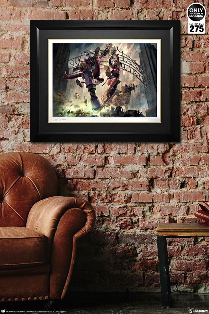 DC Comics The Joker and Harley Quinn Arkham Asylum Breakout Art Print  Exclusive Edition  View 3