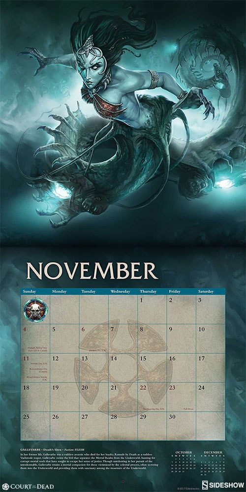 Court of the Dead Court of the Dead 2018 Wall Calendar Miscellaneous Collectibles  View 3