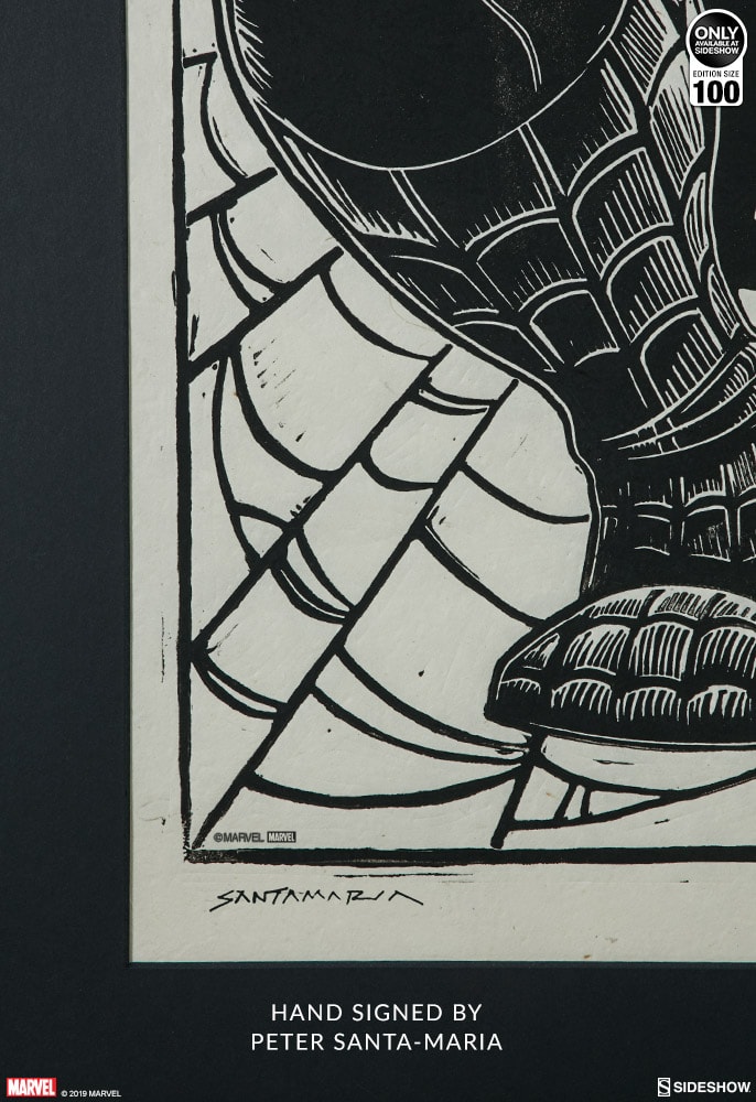Spider-Man Linocut on Lokta Paper