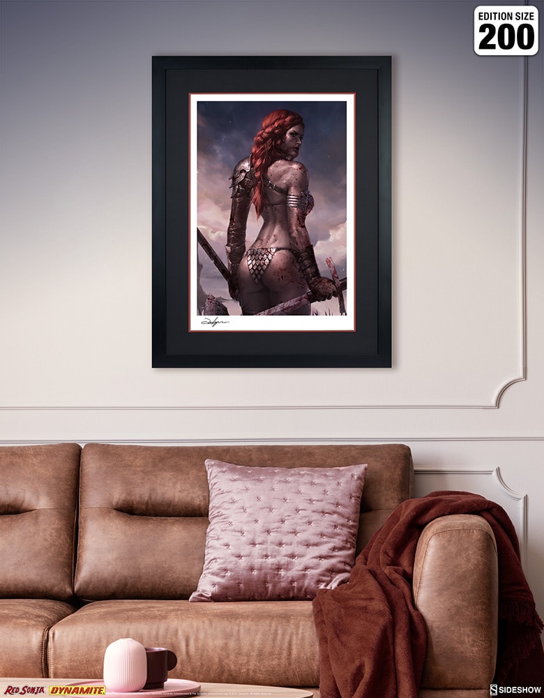 Dynamite Red Sonja: Birth of the She-Devil (Post-Battle Bloody Variant) Art Print  View 3