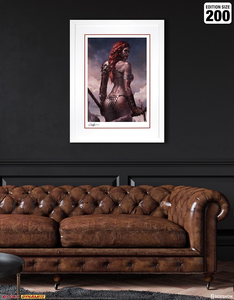 Dynamite Red Sonja: Birth of the She-Devil (Post-Battle Bloody Variant) Art Print  View 3