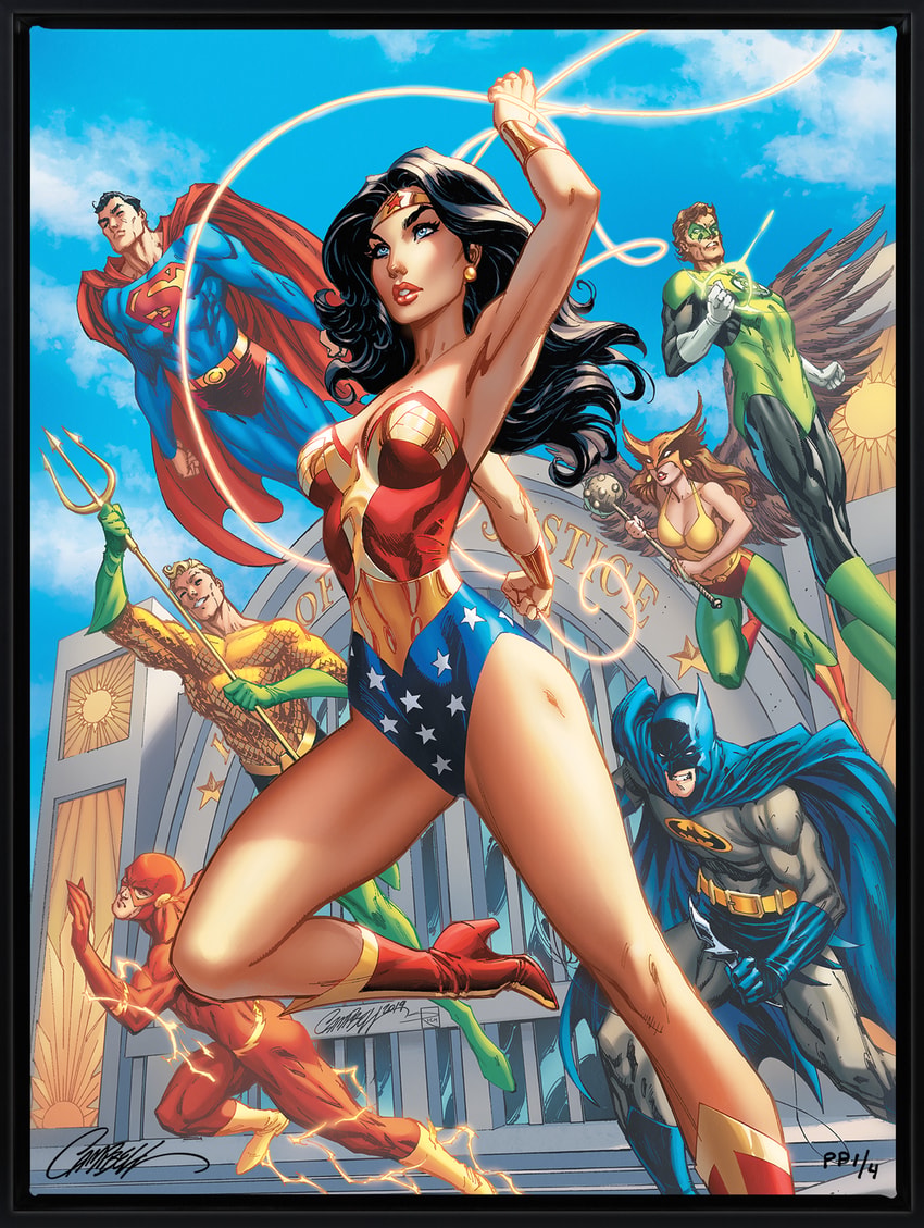 DC Comics Wonder Woman #750 B - Hall of Justice Art Print  Exclusive Edition  View 2