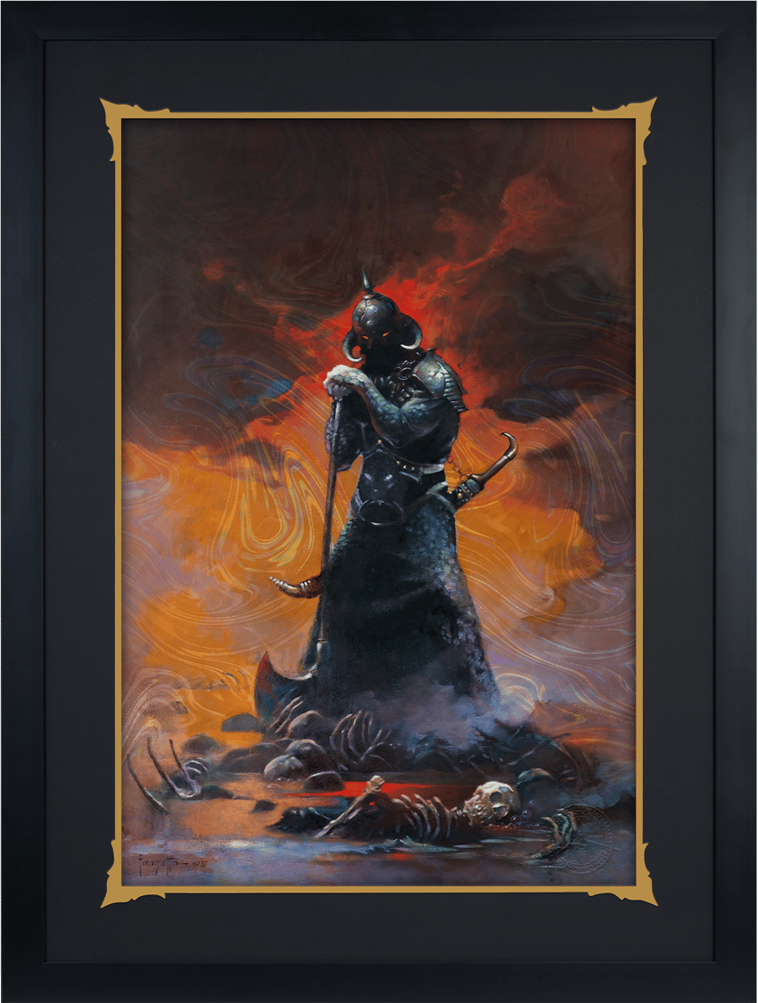 Frank Frazetta Death Dealer III (Revised) Rainbow Lava Holofoil Art Print  View 5