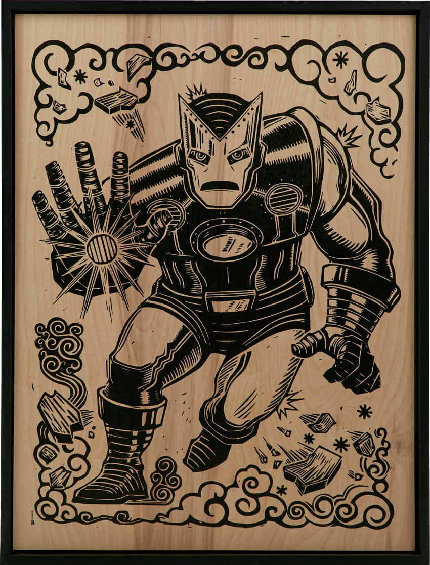Iron Man Print on Wood Variant Exclusive Edition 