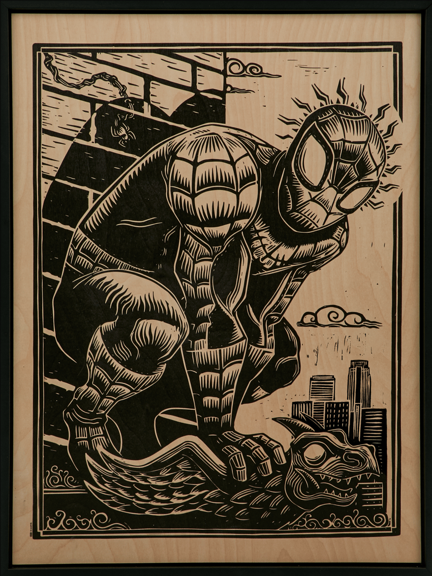 Spider-Man Print on Wood Variant Exclusive Edition  View 2
