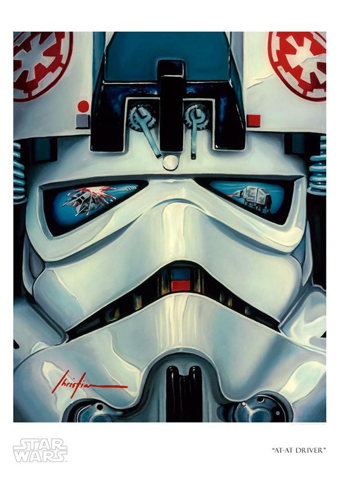 Star Wars AT-AT Driver Art Print - Prototype Shown View 3