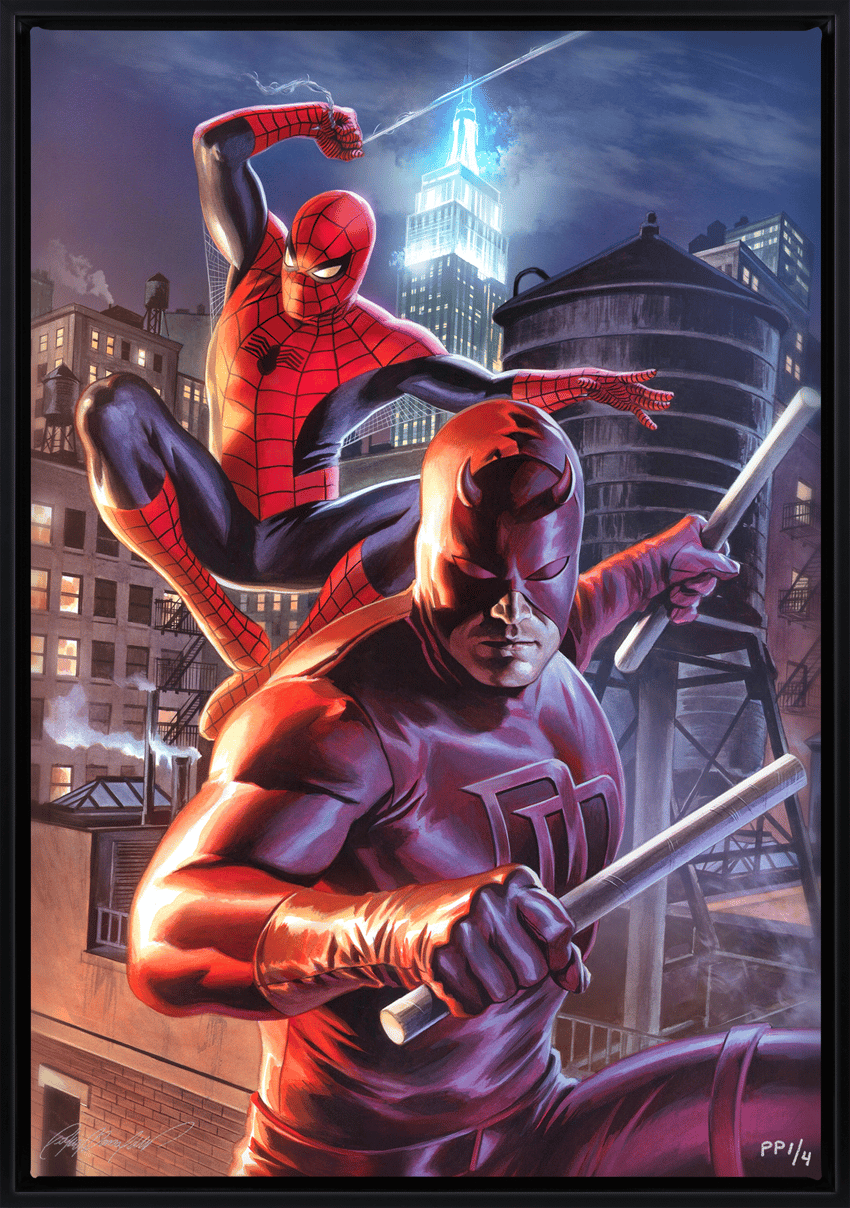 Daredevil & Spider-Man Fine Art Print by Sideshow | Sideshow