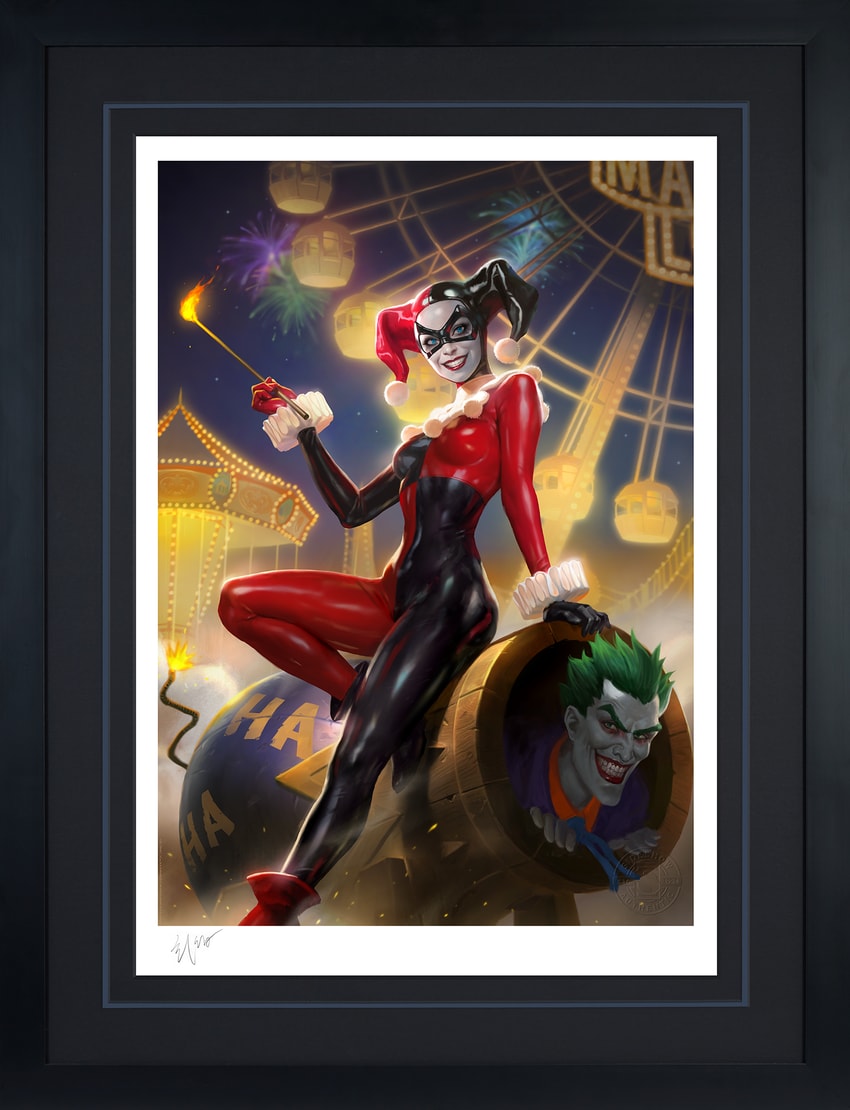 DC Comics Harley Quinn & The Joker Art Print  Exclusive Edition  View 2