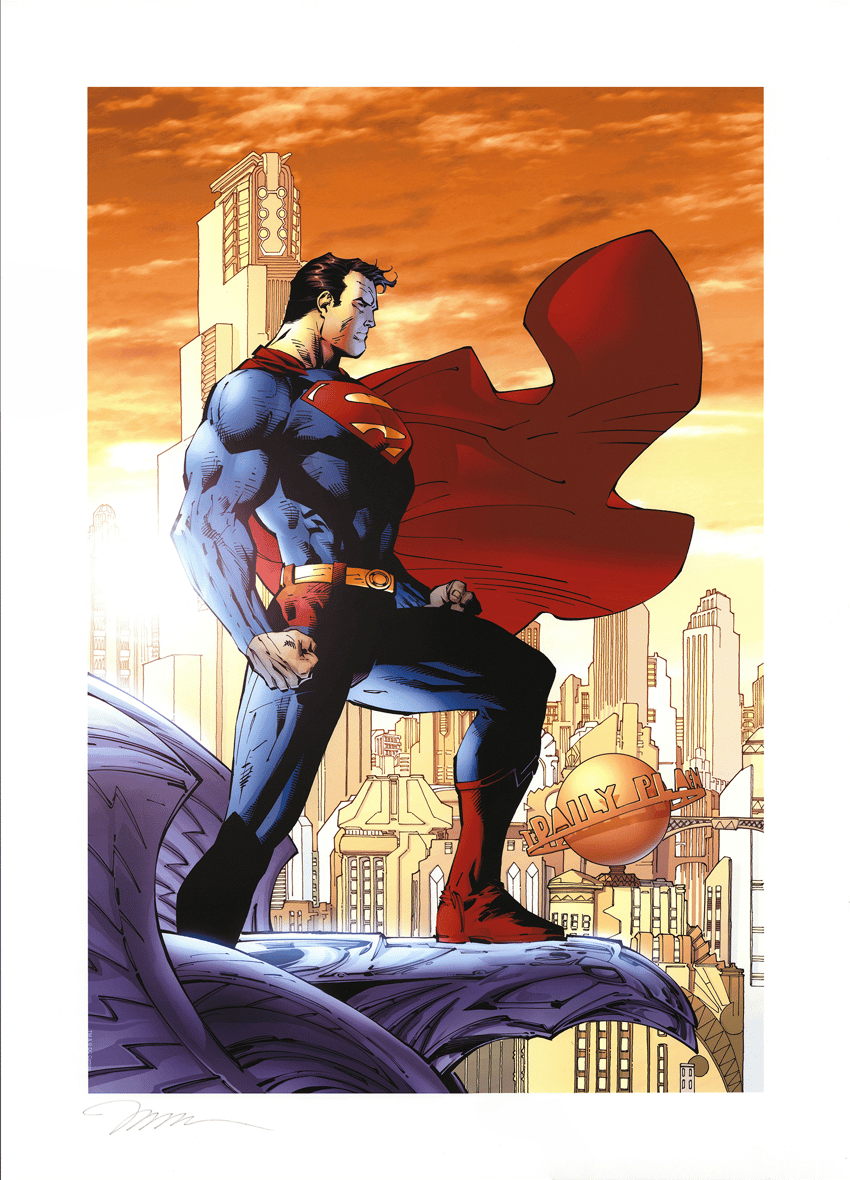 スーパーマン アートプリント Jim Lee サイン入り 【公式通販】