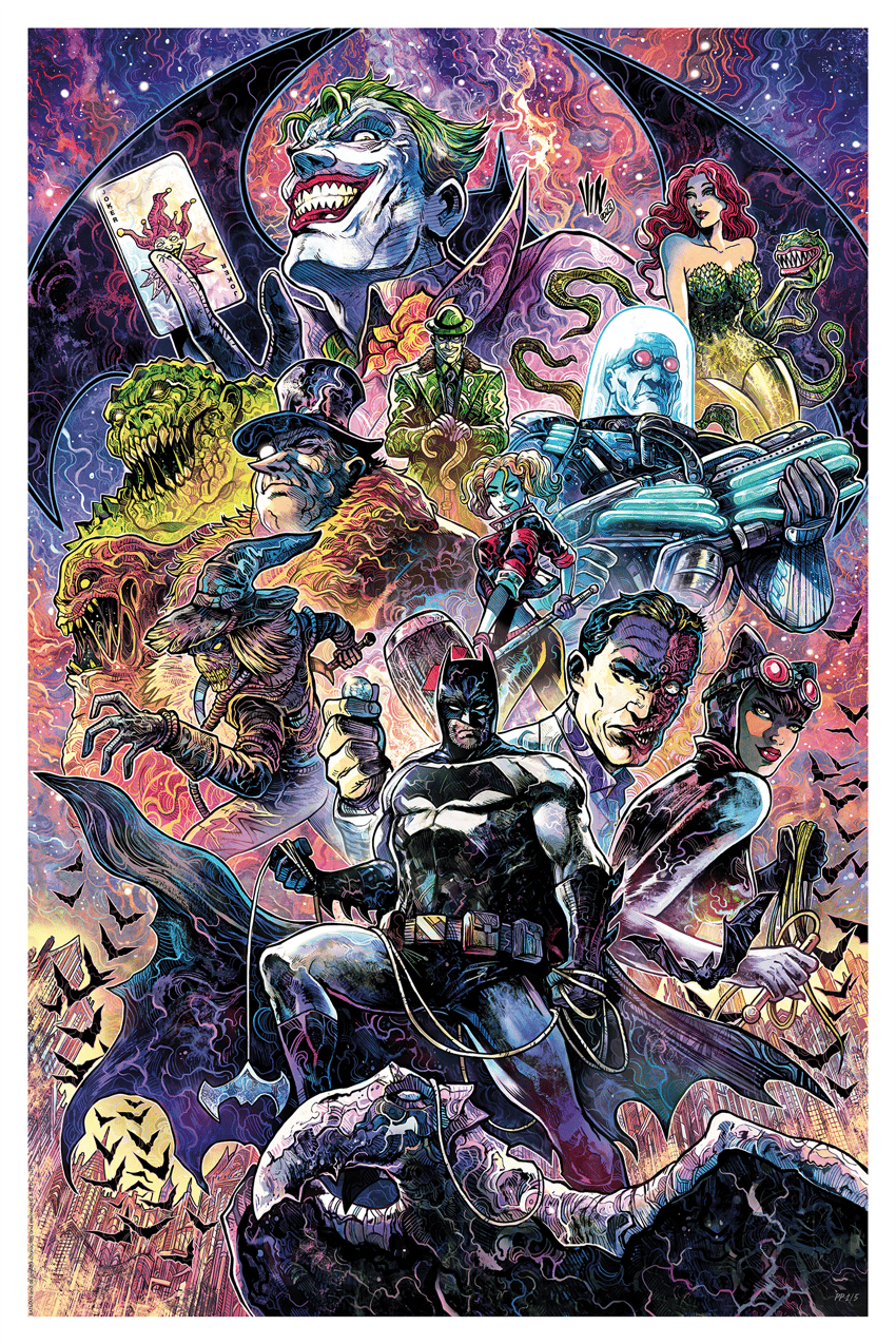 Batman: The Rogues Gallery Fine Art Print by Vincenzo