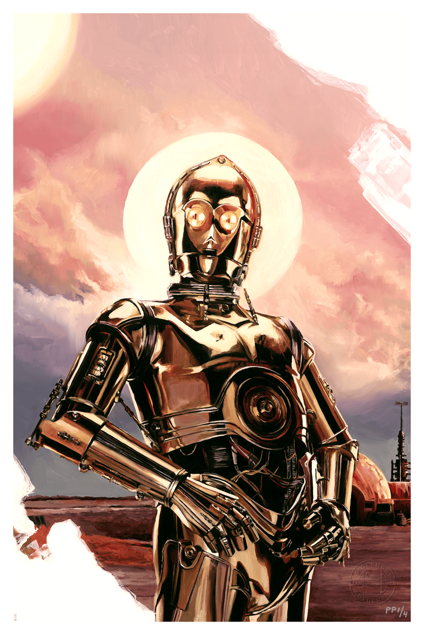 A New Hope: C-3PO Fine Art Print by Chris Valentine