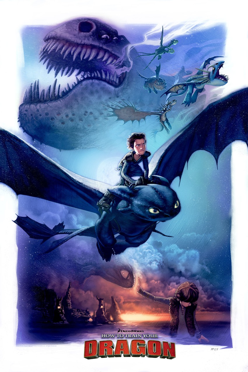 How to Train Your Dragon Movie Poster by Barret Chapman | Sideshow