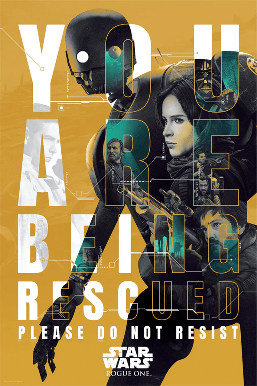 Star Wars You Are Being Rescued Movie Poster  View 3