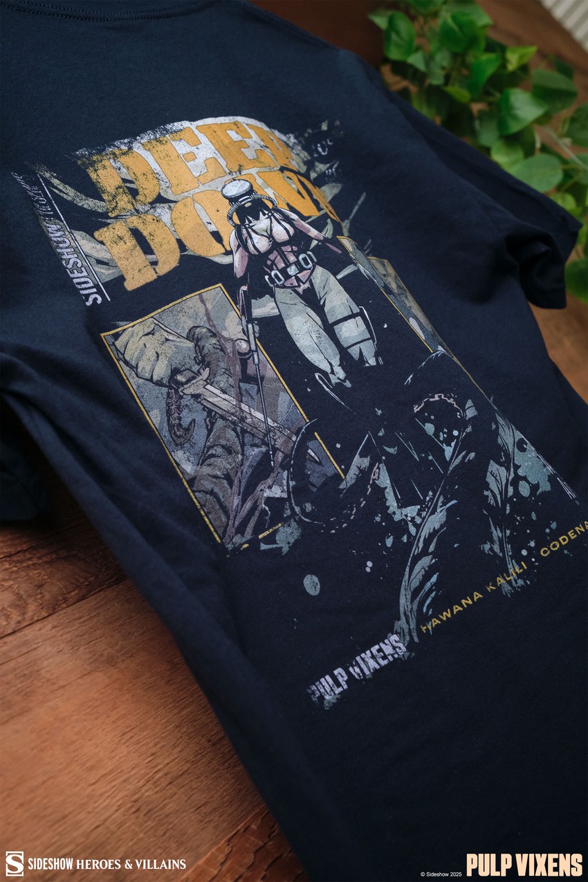 Sideshow Originals Pulp Vixens: Deep Down T-Shirt (Navy) Apparel - Prototype Shown View 4