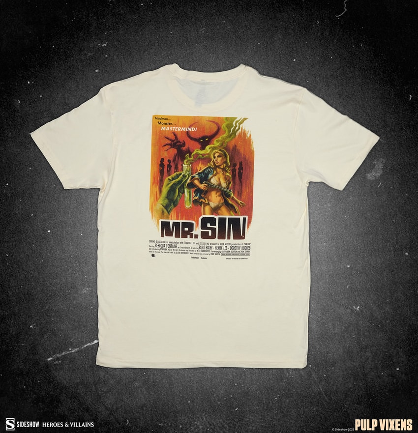 Sideshow Originals Pulp Vixens: Mr. Sin T-Shirt (Natural) Apparel - Prototype Shown View 6