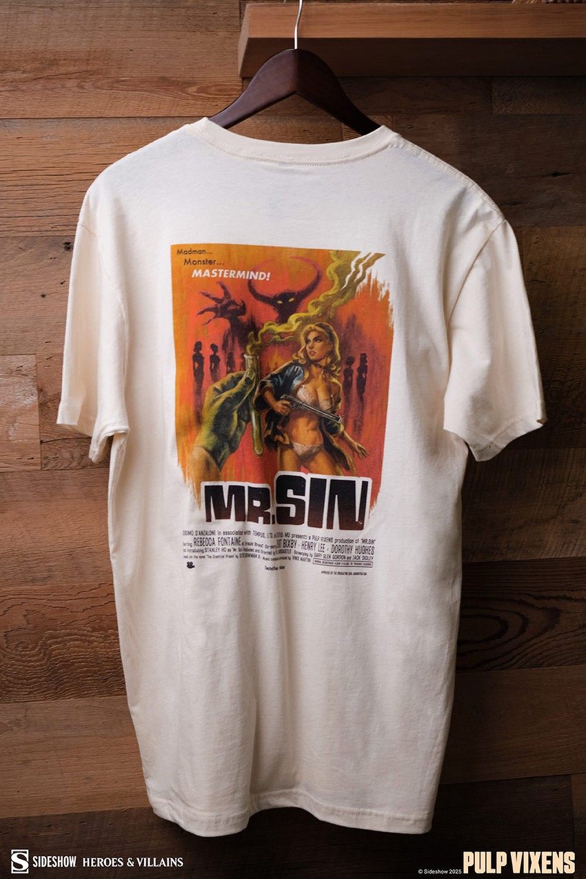 Sideshow Originals Pulp Vixens: Mr. Sin T-Shirt (Natural) Apparel - Prototype Shown View 2