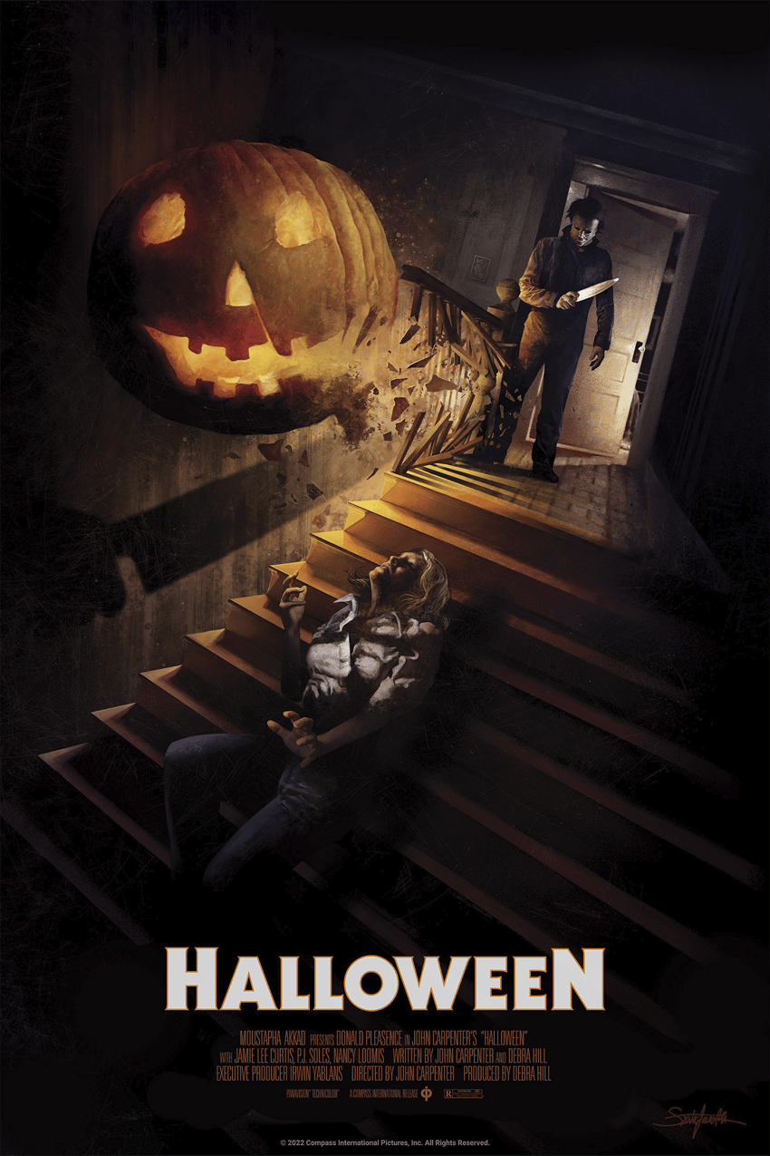 Halloween By Attila Szarka (Pearlescent) Movie Poster by Moor Art