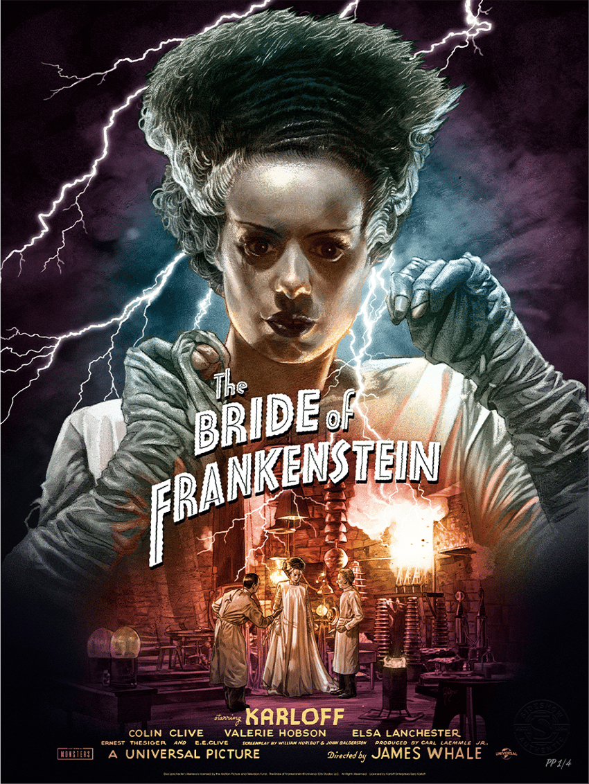 Universal Monsters Bride of Frankenstein (Color Variant) Movie Poster  Exclusive Edition  View 5