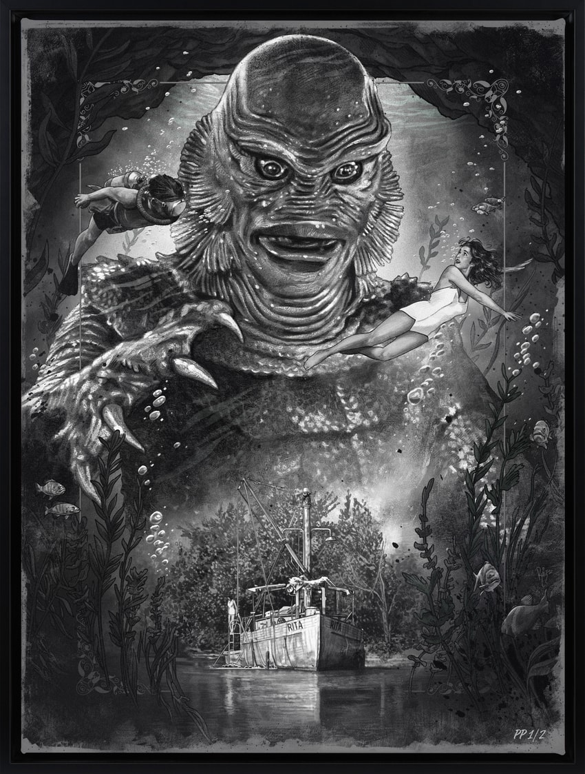 Universal Monsters Creature From the Black Lagoon (Silver Screen) Movie Poster  Exclusive Edition  View 6