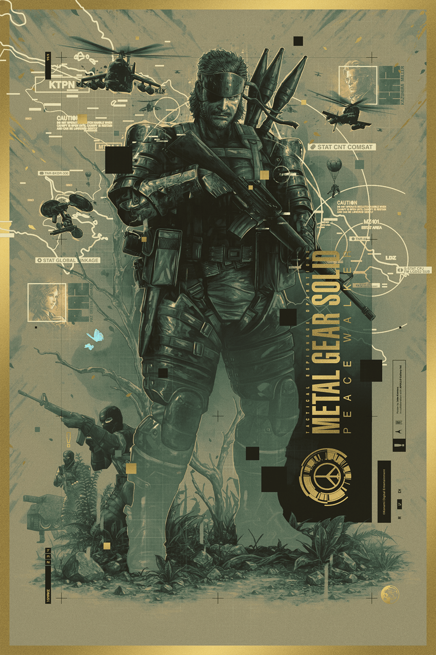 Metal Gear Solid Metal Gear Solid: Peace Walker Metallic Gold Variant Art Print  View 4