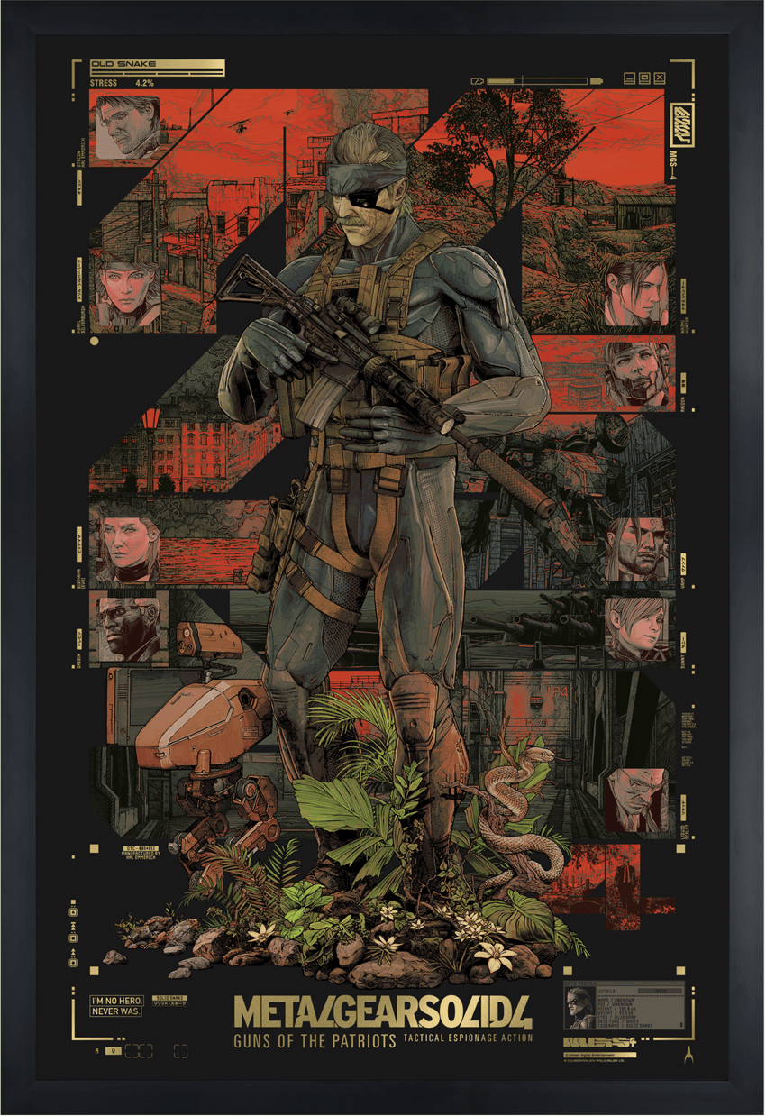 Metal Gear Solid Metal Gear Solid 4: Guns of the Patriots Metallic Gold Variant Art Print  View 6