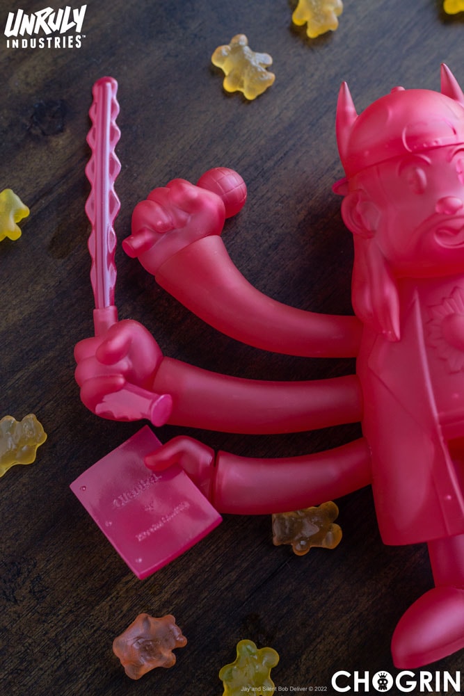 Chogrin Kevin Smith: Guru Askew (Red-ible Variant) Designer Collectible Statue - Prototype Shown View 3