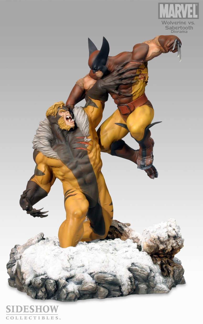 Marvel Wolverine Vs. Sabretooth Polystone Diorama  Collector Edition  View 1