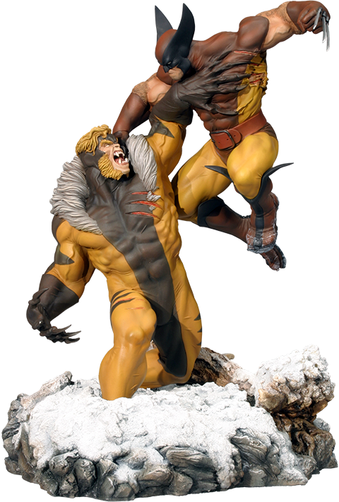 Marvel Wolverine Vs. Sabretooth Polystone Diorama  Collector Edition  View 2