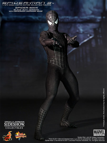 Marvel Spider-Man Black Suit Version Sixth Scale Figure by Hot