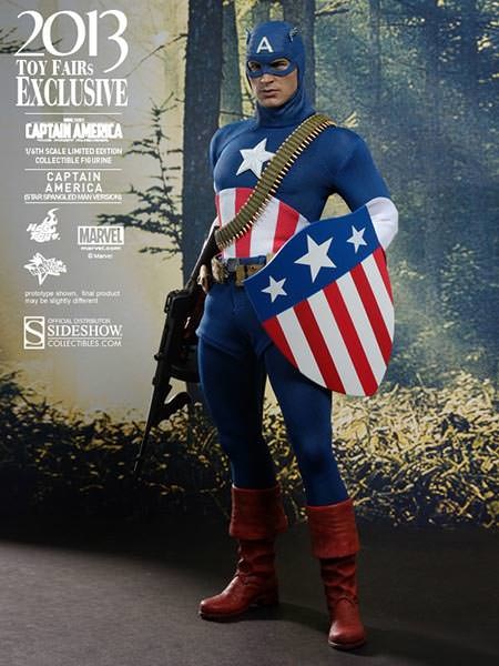 Marvel Captain America - 'Star Spangled Man' Version Sixth Scale Figure  View 1