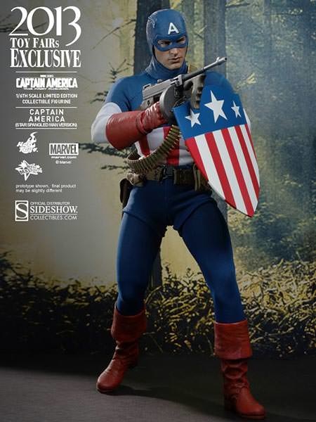 Marvel Captain America - 'Star Spangled Man' Version Sixth Scale Figure  View 4