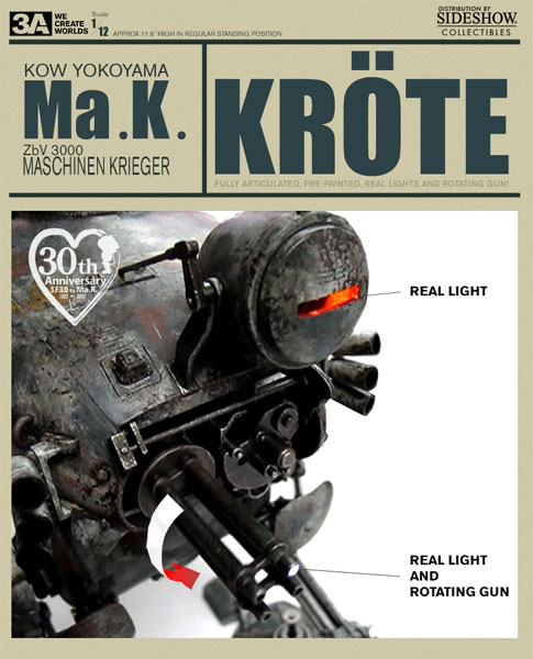 Ashley Wood Ma.K Krote Collectible Figure by ThreeA Toys Ashley Wood Ma.K Krote Collectible Figure by ThreeA Toys