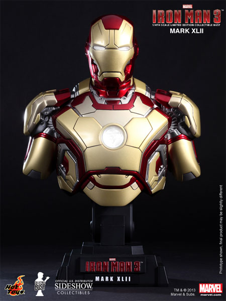 Marvel Iron Man Mark XLII Collectible Bust by Hot Toys