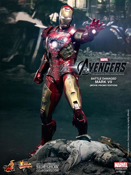 Marvel Iron Man Battle Damaged Mark VII Sixth Scale Figure  View 3