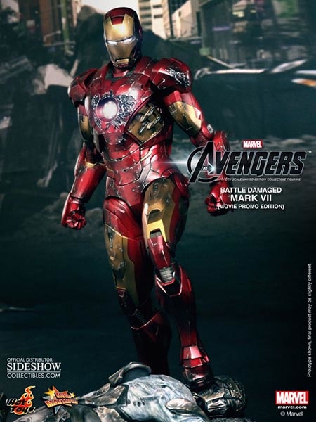 Marvel Iron Man Battle Damaged Mark VII Sixth Scale Figure  View 4