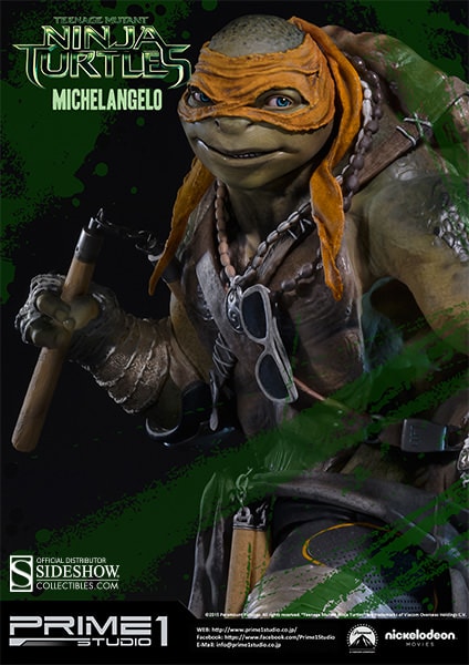 Teenage Mutant Ninja Turtles Michelangelo Polystone Statue - Prototype Shown View 6