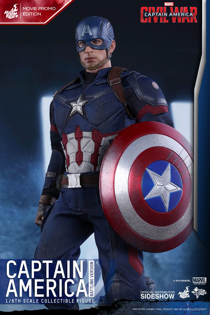 Marvel Captain America Battling Version Sixth Scale Figure b