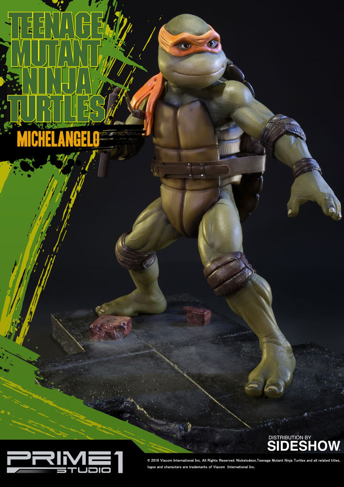 Teenage Mutant Ninja Turtles Michelangelo Polystone Statue - Prototype Shown View 2