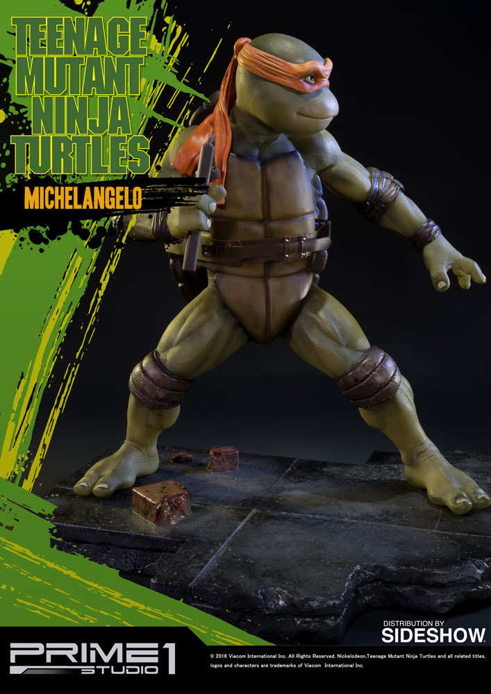Teenage Mutant Ninja Turtles Michelangelo Polystone Statue - Prototype Shown View 3