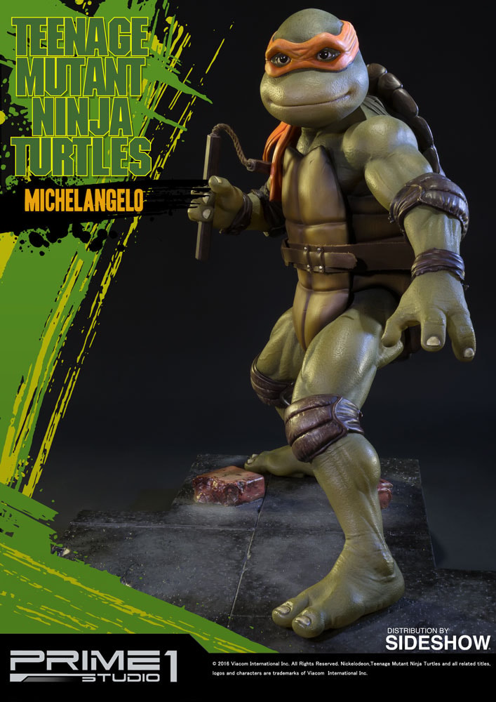 Teenage Mutant Ninja Turtles Michelangelo Polystone Statue - Prototype Shown View 4