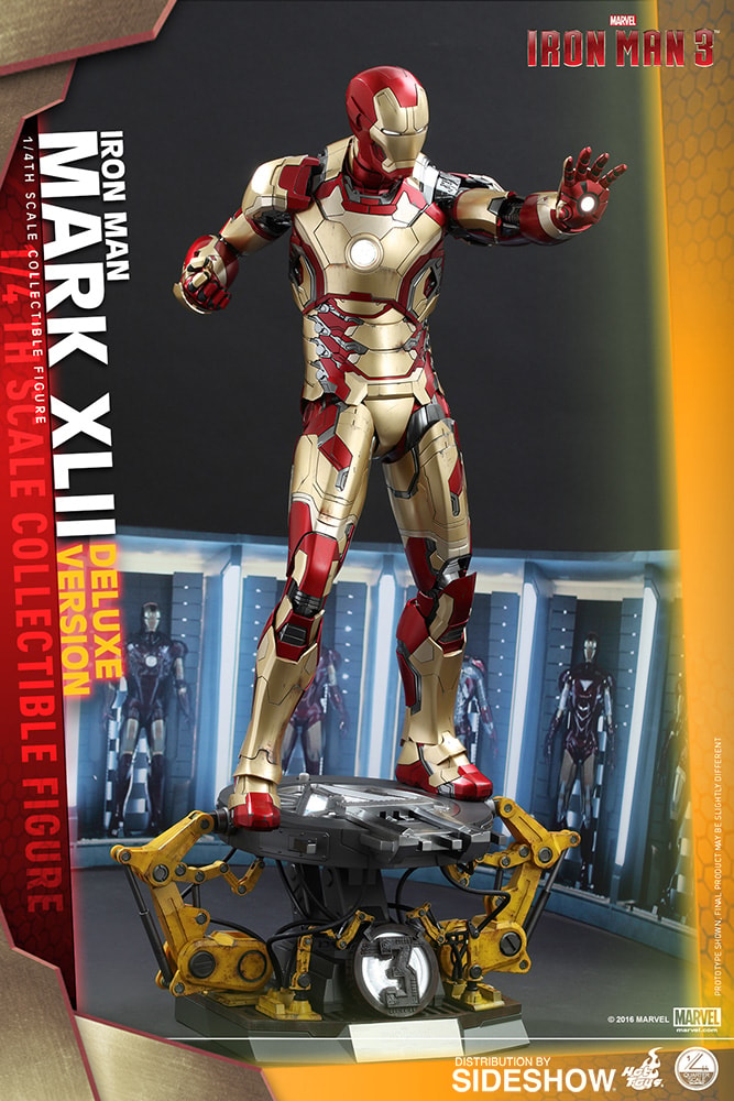 Marvel Iron Man Mark XLII Deluxe Version Quarter Scale Figure - Prototype Shown View 3