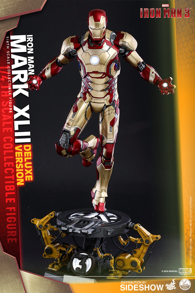 Marvel Iron Man Mark XLII Deluxe Version Quarter Scale Figure - Prototype Shown View 4