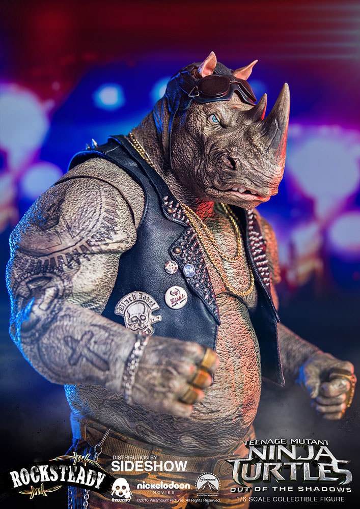 Teenage Mutant Ninja Turtles Rocksteady Sixth Scale Figure - Prototype Shown View 4