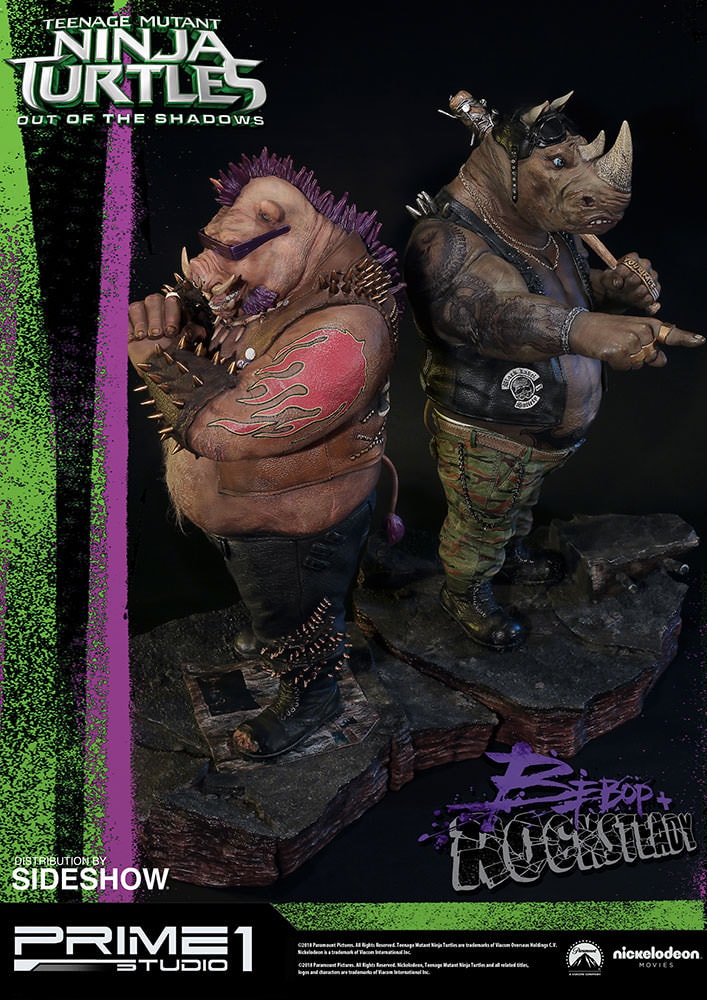 Teenage Mutant Ninja Turtles Bebop Rocksteady Polystone Statue  Exclusive Edition - Prototype Shown View 3