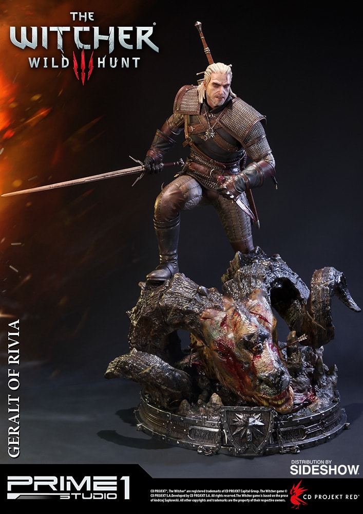 The Witcher 3: Wild Hunt Geralt of Rivia Polystone Statue  Collector Edition - Prototype Shown View 4