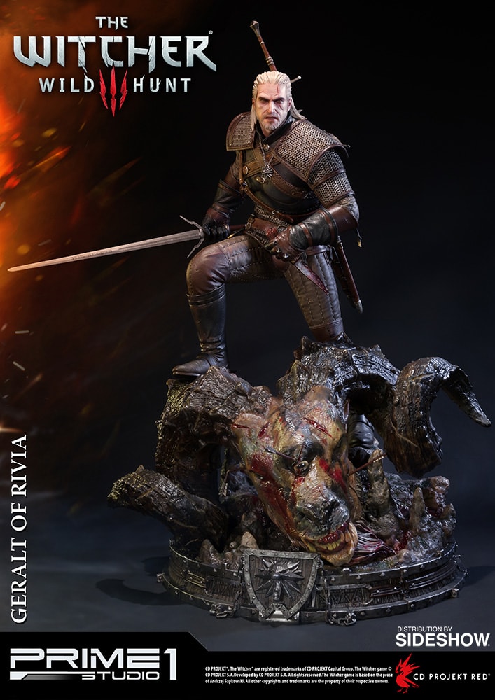 The Witcher 3: Wild Hunt Geralt of Rivia Polystone Statue  Collector Edition - Prototype Shown View 5