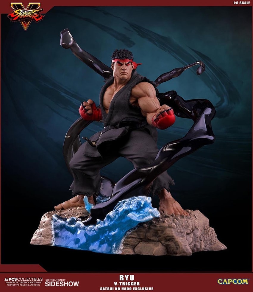 Street Fighter Ryu V-Trigger Satsui No Hado Statues  Exclusive Edition - Prototype Shown View 1