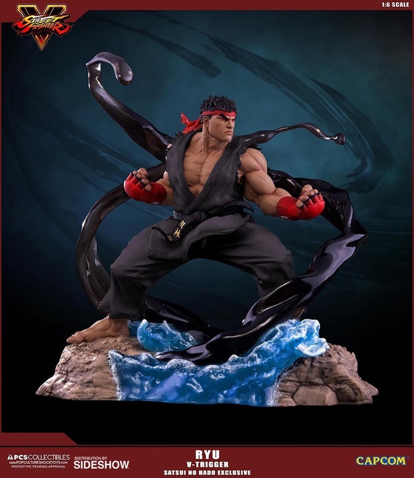 Street Fighter Ryu V-Trigger Satsui No Hado Statues  Exclusive Edition - Prototype Shown View 6